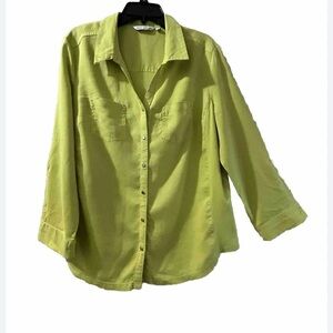 Women's Green Button-Up Tunic